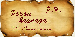 Persa Maunaga vizit kartica
